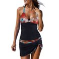 thumbnail image 2 of EGNMCR Bikini Set Swimsuits For Women Two Piece Bathing Suits Floral Print Tank Tops With Boyshorts Swimming Suits, 2 of 7