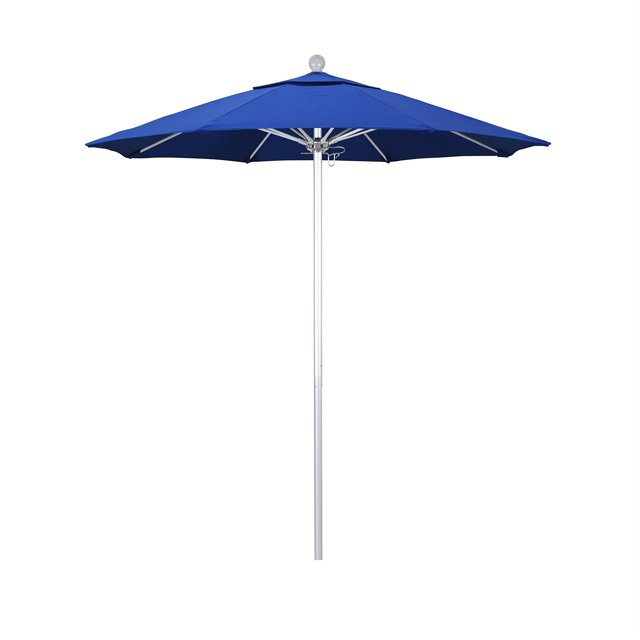 California Umbrella Venture Parasol de Marché Argenté de 7,5 Pieds Bleu Royal