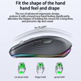thumbnail image 3 of Wireless Gaming Mouse 2.4g Bluetooth-compatible 5.1 Dual-mode 2400dpi Mute Computer Mouse For Game Office pink, 3 of 5