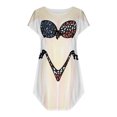 thumbnail image 2 of Robes pour Femmes 2024 Été Chemise de Bikini Oversize par-Dessus Manches Courtes Mignonne Imprimé de Bikini par-Dessus Robe T-Shirt Ample Porter Rabais de 50 % Liquidation!, 2 of 4