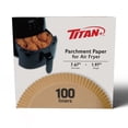 thumbnail image 1 of TITAN Feuilles en Papier Parchemin pour Friteuse à Air, Forme Ronde, 19.5 cm, 100 Pièces, 1 of 5