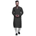 thumbnail image 2 of Atasi mens kurta Cotton Satin ethnic kurta for boys solid wedding Long kurta, 2 of 7