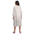 thumbnail image 4 of Moomaya Cotton Sleepwear For Ladies Printed Round Neck Button Placket Nightdress, 4 of 6