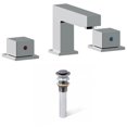 thumbnail image 1 of American Imaginations AI-33703 3H8-in. CUPC Approved Lead Free Brass Faucet Set In Chrome Color - Drain Incl., 1 of 9