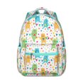 thumbnail image 1 of Artistic Cat Print Student School Backpack with Minimalist Cat Design and Geometric Cat Pattern Abstract Design Book Bag, 1 of 6