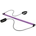 thumbnail image 1 of 1PC Yoga Pilates Stick Resistance Bar Bodybuilding Gym Tube Loop Elastic Exercise Bar (Purple), 1 of 8