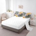 thumbnail image 3 of YST Modern 7-Piece Abstract Art Comforter Set, Orange Black White Geometric Bedding, Full Size, 3 of 4