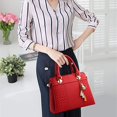 thumbnail image 2 of Sacs à Main pour Femmes Sacoche Sacs à Main Dames Designer Sac Fourre-Tout à Poignée Supérieure Sac en Cuir PU Rouge Vin, 2 of 5