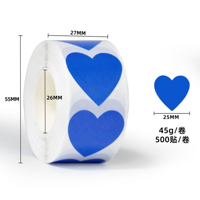 PEONAVET Valentines Sticker Sticker Decoration Sticker Tape 500 Per Roll