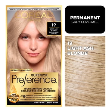 L'Oreal Paris Superior Preference Permanent Hair Color, Oil-in-Gel, Blond cendré clair, 1 boite