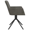 thumbnail image 3 of vidaXL Swivel Dining Chairs 2 pcs Dark Grey Velvet, 3 of 5