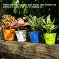 thumbnail image 4 of Plastic Flowerpot with Tray Ornamental Shock-proof Succulents Flowerpot for Kitchen Hotel Nursery Garden Planter Stable Lightweight Plant Pots Home White, 4 of 6