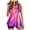 Purple, variant on Pisexur Womens Plus Size Tankini Swimsuits with Shorts Flounce Two Piece Bathing Suit Floral Printed Swimwear Boho Tummy Control Swimsuits