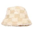 thumbnail image 1 of Winter Hat Thick Soft Furry Plush Patchwork Color Matching Windproof Cold Resistant Outdoor Skiing Cycling Fisherman Hat Basin Cap, 1 of 10