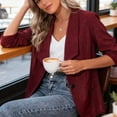 thumbnail image 3 of Cardigan pour Femmes, Cardigan Mode Ajusté Décontracté à Col Rabattu, Coupe Près du Corps, Manteau Léger, Blazer pour Femmes, 3 of 8