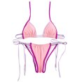 thumbnail image 1 of FhsagQ Women Swimsuit Sets Plus Size Womens Triangle Bikini Floral String Bikini Set Two Piece Swimsuit Bathing Suits Womens Swimsuit Sets White Women's Swimsuit Sets Crotchless L, 1 of 6