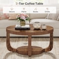 thumbnail image 3 of Tribesigns Round Coffee Table with 2-Tier Storage, 3 of 6