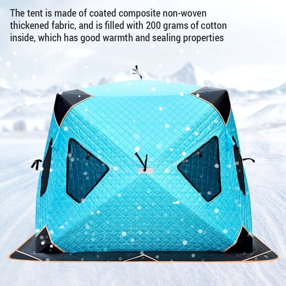 Ice Fishing Shelters Insulated Ice Fishing Camping Tent for 3 4 People Windproof Portable Shelter Ice Fishing Tent Waterproof Ice Fishing Tent Insulated Ice Fishing Tent