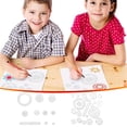 thumbnail image 2 of IROINID Back to School Supplies,School Essentials,Flourishing Scale Board Universal Ruler Drawing Set Doodle Pattern Drawing Board Set 5ml, 2 of 7