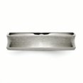 thumbnail image 3 of Titanium Beveled Edge, Concave 6mm Brushed & Polished Band Ring 7.5 Size, 3 of 6