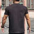 thumbnail image 4 of Men's Basketball Autumn Running Training Stretch Sports T Shirt Round Neck Fitness Short Sleeve Raglan Design Solid Colour T Shirt, 4 of 4
