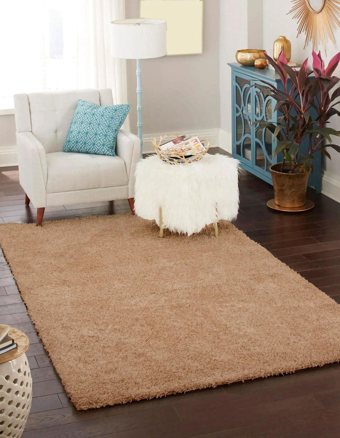 ECARPET Vera Contemporary/Modern, Plush & Shags Area Rug for Living Room, Bedroom, Dining Entrance, Hallway and More.