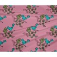 thumbnail image 4 of oneOone Polyester Lycra Fabric Leaves|Bird & Floral Block Printed Craft Fabric BTY 56 Inch Wide, 4 of 4