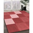 thumbnail image 3 of Ahgly Company Tapis d'Intérieur Lavable en Machine Carré Rouge Transitionnel, 5 Pieds Carré, 3 of 7