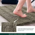 thumbnail image 4 of CHUN YI Anti-slip Bathroom Mat Absorbent Plush Polyester, 20"x32", Brown, 4 of 5
