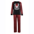 thumbnail image 1 of xiaxaixu Hauts Imprimés Faon et Pantalons à Carreaux Pyjamas Parent-Enfant, 1 of 8