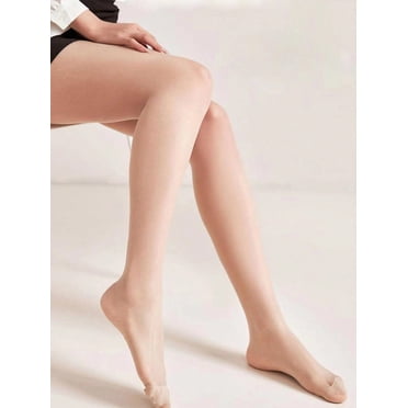 1pc Women's Fashionable Elegant Skin-colored Sheer Pantyhose, Thin & All-match