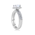 thumbnail image 3 of 2 5/8ct Princess Cut Halo Diamond Engagement Wedding Ring Set Lab Grown 14k Gold, 3 of 4