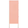 thumbnail image 4 of vidaXL Drawer Cabinet Pink 80x35x101.5 cm Steel, 4 of 5