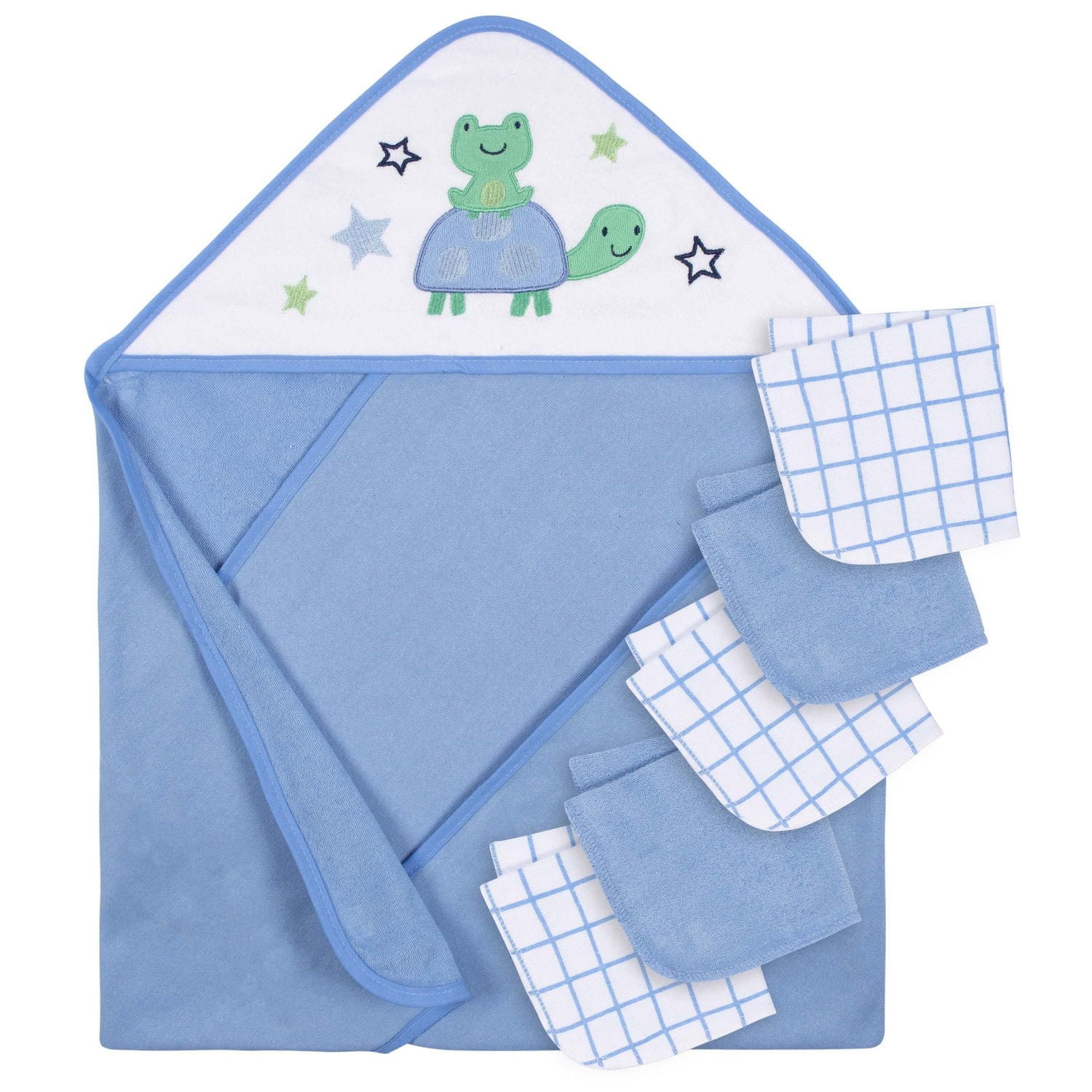 Parent’s Choice Hooded Towel and 5 Washcloths Set, Boy