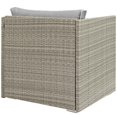 thumbnail image 3 of Modway Fauteuil de Patio Extérieur en Rotin avec Coussin Gris, 3 of 5