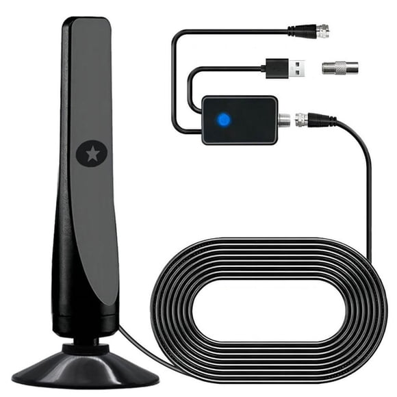 SharkTRUE HDTV Antenne de Télé Numérique Haute Définition DVB-T2 Haute Définition de Signal Intérieur Mini