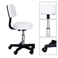 thumbnail image 4 of HOMCOM Tabouret de Massage Réglable Spa Salon de Beauté Chaise Pivotante pour le Visage Élévateur à Gaz Manucure, Blanc, 4 of 6
