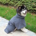 thumbnail image 3 of Pet Robe Thick Water Absorbent Pet Bathrobe Dog Bath Towel with Waist Belt, 3 of 10
