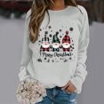 thumbnail image 2 of WEAIXIMIUNG Sweatshirts pour Femmes avec Fermetures Éclair Pull Graphique de Noël Sans Capuche Mode Vacances, 2 of 4