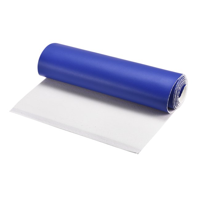 Unique Bargains Smooth Solid Color Faux Leather Sheets, PU Leather for DIY 20 x 135cm Blue