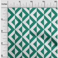 thumbnail image 2 of oneOone Georgette Viscose Teal Green Fabric Geometric Craft Projects Decor Fabric Printed By The Yard 42 Inch Wide, 2 of 4