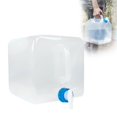 thumbnail image 1 of Water Storage Container With Tap And Handle Water Bottle Leakproof Portable Foldable Transparent Suitable For Camping Hiking Backpacking Outdoor Emergency (20L), 1 of 7