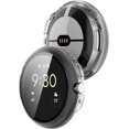 thumbnail image 3 of KOMI Protecteur d'Écran Compatible avec Pixel Watch 2/Google Pixel Watch Case, Étui Protecteur Rigide en PC Anti-Rayures avec Pare-Chocs, Étui de Protection Antichoc pour Google Pixel Watch Étui, Noir&Transparent, 3 of 5