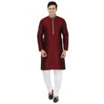 thumbnail image 1 of Kurta Pyjama pour Homme Vêtements Indiens Robe de Fête de Mariage (Bordeaux, TG), 1 of 5
