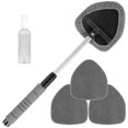 thumbnail image 2 of Windshield Cleaner Microfiber Car Window Cleaner with 4 Reusable and Washable Pads Extendable Handle and Spray Bottle Auto Interior Exterior Glass Wiper Car Window Cleaning Tool Kit, 2 of 11