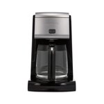 Proctor Silex FrontFill Coffee Maker, Glass Carafe, 12 Cup Capacity, Black and Silver