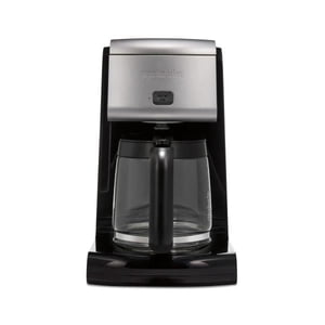 Proctor Silex FrontFill Coffee Maker, Glass Carafe, 12 Cup Capacity, Black and Silver