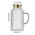 thumbnail image 3 of Large Capacity Glass Pitcher, 2000ml High Borosilicate Glass Water Jug with Lid, Filter & Handle, Refrigerator Safe, Clear, 3 of 6
