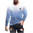 thumbnail image 2 of RXIRUCGD T-Shirt à Col Rond pour Hommes, Décontracté, Mode, Imprimé, Manches Courtes, Chandail, Bleu Marine, Taille : 3TG, 2 of 5