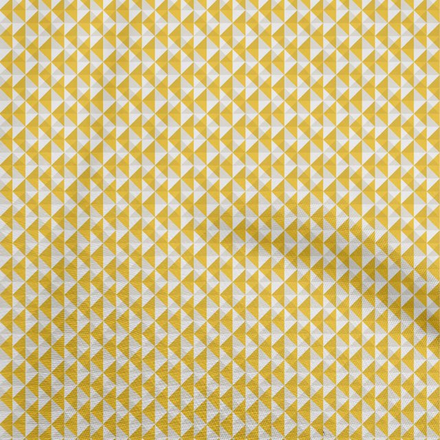 oneOone Georgette Viscose Yellow Fabric Geometric Sewing Craft Projects Fabric Prints By Yard 42 Inch Wide